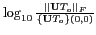 $ \log_{10}\frac{\vert\vert \mathbf{U}T_o \vert\vert _F}{\left\{\mathbf{U}T_o \right\}(0,0)}$