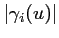 $\displaystyle \vert \gamma_i(u) \vert$