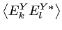 $\displaystyle \left< E_k^Y E_l^{Y*} \right>$