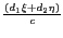 $ \frac{(d_1\xi+d_2\eta)}{c}$