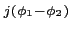 $\displaystyle ^{j(\phi_1-\phi_2)}$