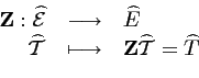 \begin{displaymath}\begin{array}{rcl} {\mathbf{Z}} : \widehat{\mathcal{E}} & \lo...
...sto & {\mathbf{Z}}\widehat{\mathcal{T}}=\widehat{T} \end{array}\end{displaymath}