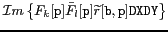 $ \mathcal{I}m \left\{F_k[\texttt{p}]\bar{F}_l[\texttt{p}]\widetilde {r}[\texttt{b},\texttt{p}] \texttt{DXDY}\right\}$