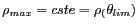 $ \rho_{max} = cste = \rho_(\theta _{lim})$