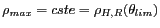 $ \rho_{max} = cste = \rho_{H,R}(\theta _{lim})$